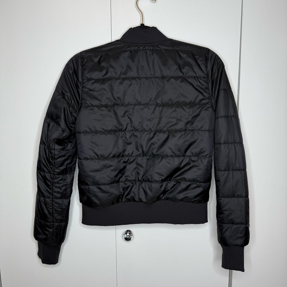 Lululemon Women's Non Stop Reversible Black Bomber Jacket Size 4 - Picture 7 of 12